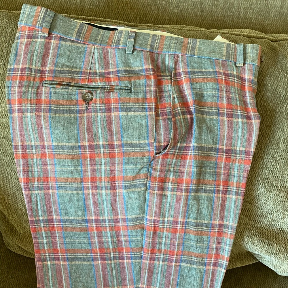 Burberry Mens Pants Plaid Golf 34x32
